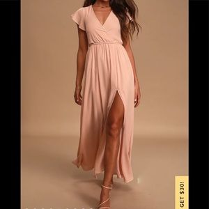 Lulus | Lost in the Moment Blush Maxi Dress